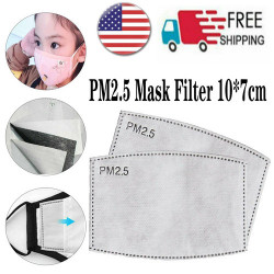 20PCS PM2.5 5-layer Filter Paper Mouth Cover Replace Pads Anti Dust 10*7cm