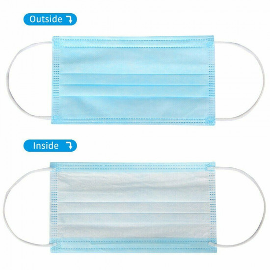 10pcs Mouth Nose Cover Three Ply Filter Fabric Face Protection