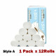 12 Rolls Paper Towels Roll Soft Skin Friendly 5 Ply Household Home Kitchen White